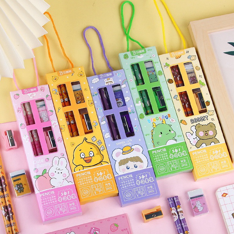 

Garansi Aman GROSIR 3pcs set stationery paket alat tulis sekolah anak hadiah hampers kado lomba anak