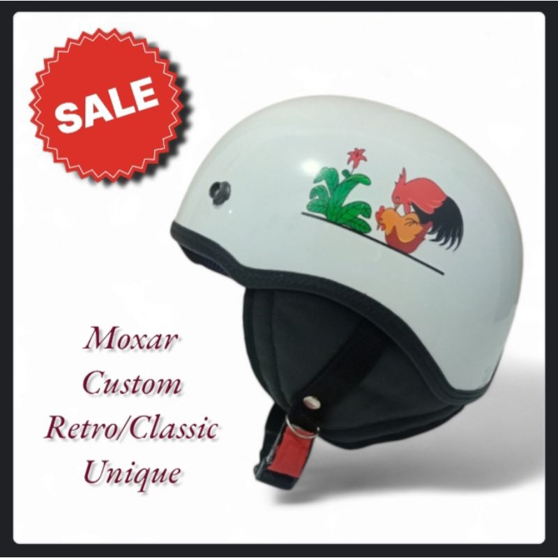 Helm Retro Ayam Jago Bogo Classic Chip Moxar Dewasa Unisex