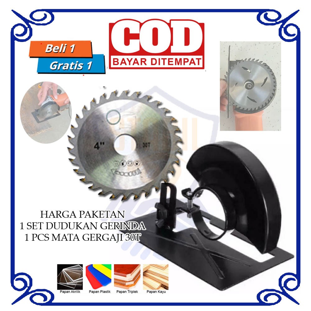 Dudukan Gerinda Holder Potong Kayu Mata Gergaji Bulat Serkel 30T