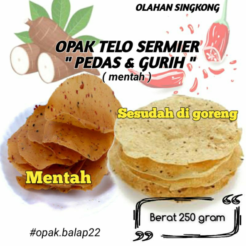 

OPAK TELO SERMIER/KRUPUK SERMIER 250 GRAM