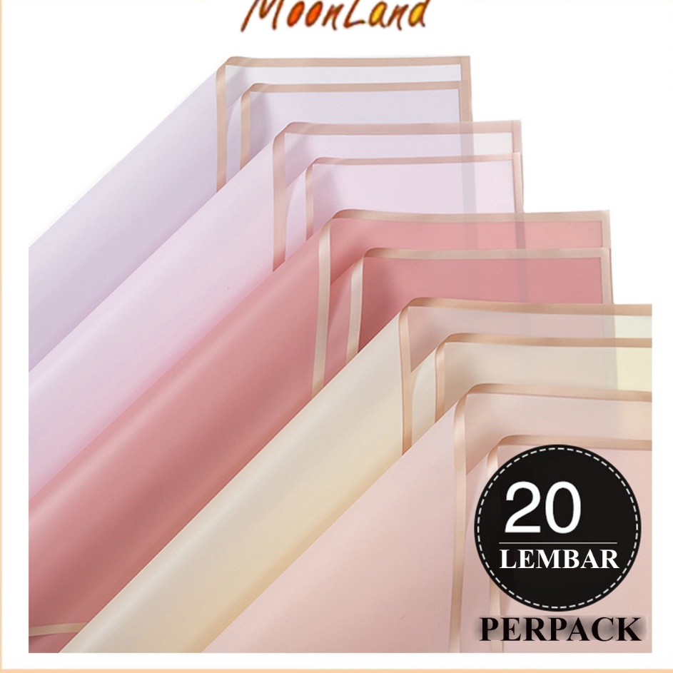 

Paling Murah 1 PACK ISI 2 LEMBAR Kertas Bunga Buket List Gold Emas Cellophane Flower Wrapping Pack List Gold