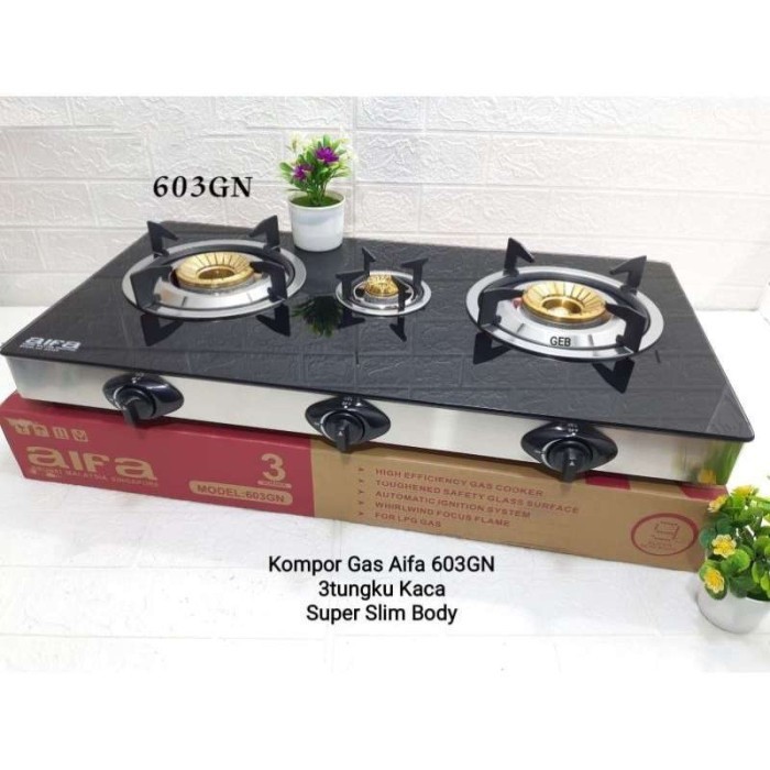 Aifa Singapore Kompor Gas 2 Tungku Kompor Aifa 2 Tungku 603GN BATAM