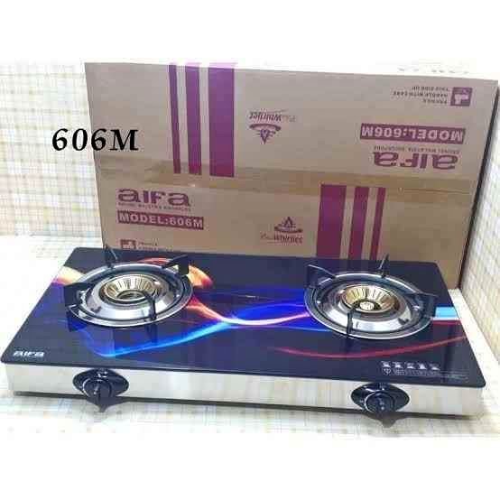 Aifa Singapore Kompor Gas 2 Tungku 606M Stainless Batam