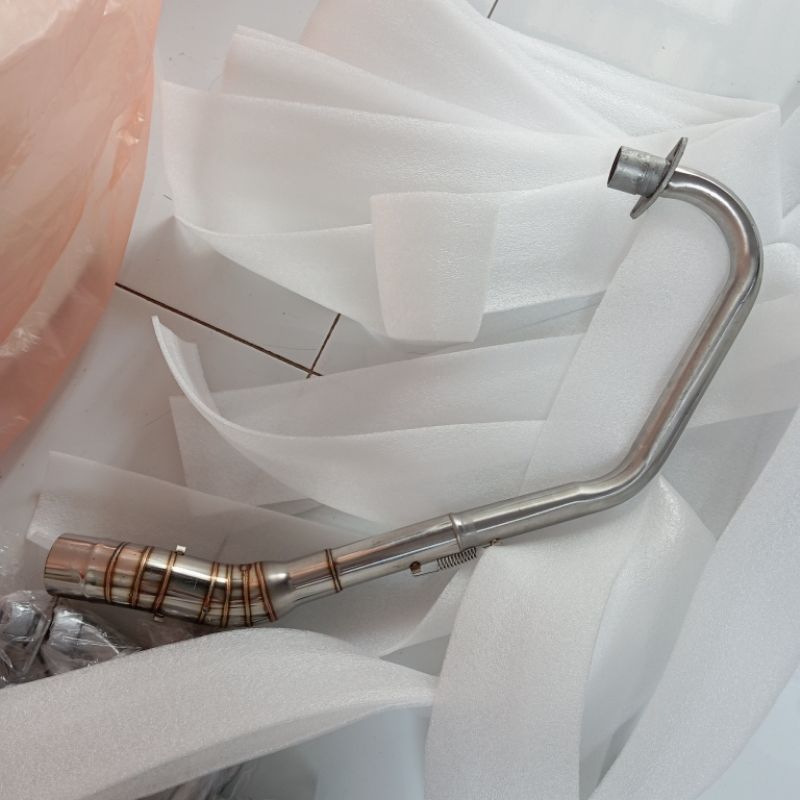 stainless big elbow open spec Rusi tc 100 125 175 skygo 125 150 175 tmx 125 155 150 Raider 150 fi ca