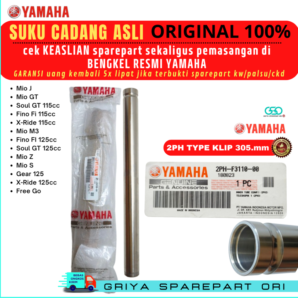 AS Shock depan Mio m3 Original AS shockbreaker depab Mio Z S J Soul GT AS Shock depan Fino Ori AS Sh