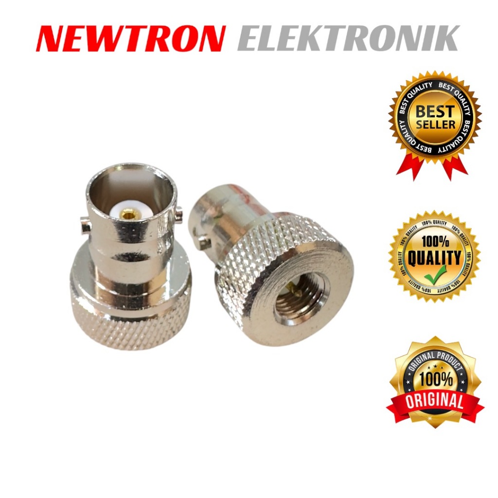Konektor SMA Male To BNC Female Silver untuk Antena HT Weierwei VEV V8 Plus V8Plus Compatible Firstc