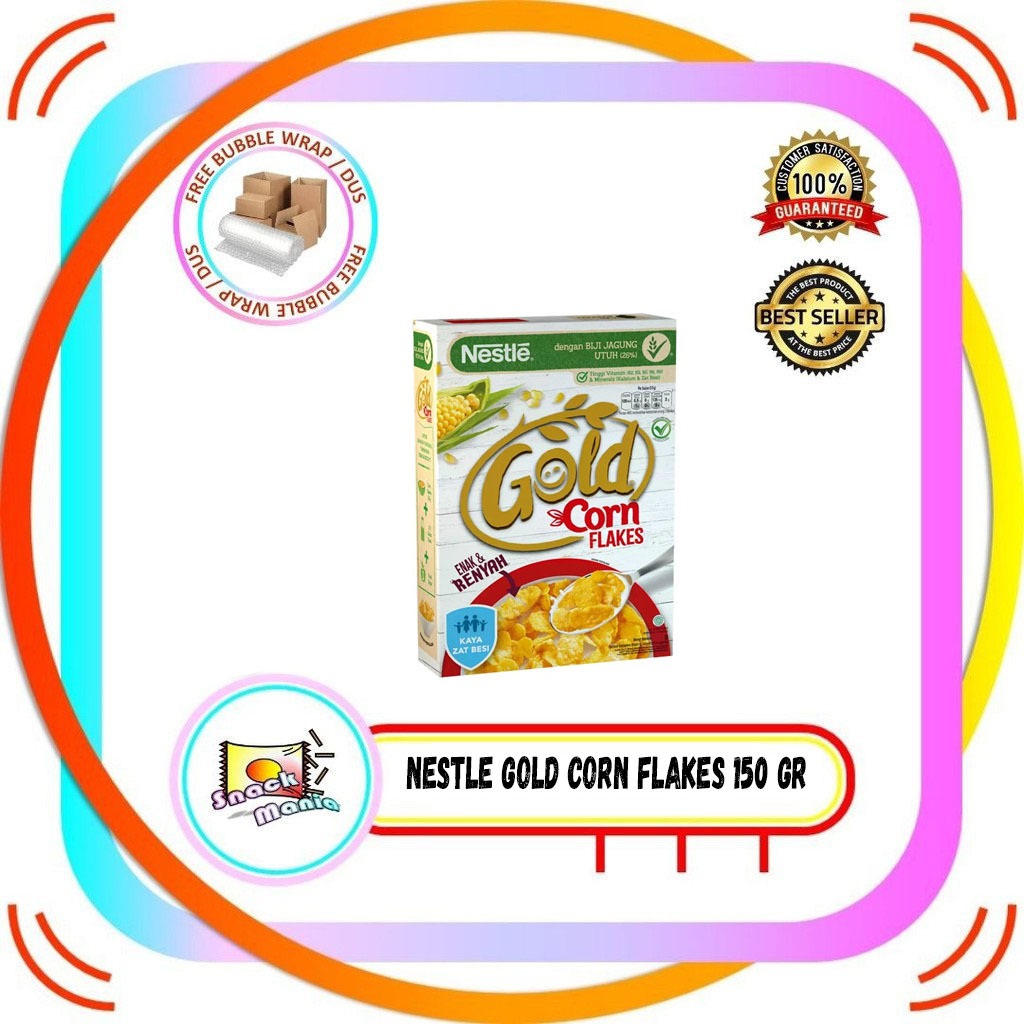 

Nestle Gold Corn Flakes Cereal 150 gr Sereal Keping Jagung Panggang
