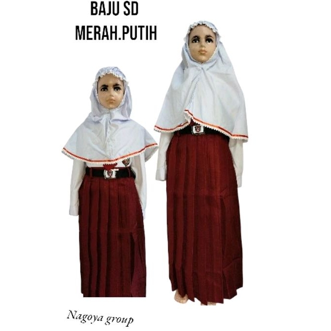 baju SD merah putih pakai jilbab