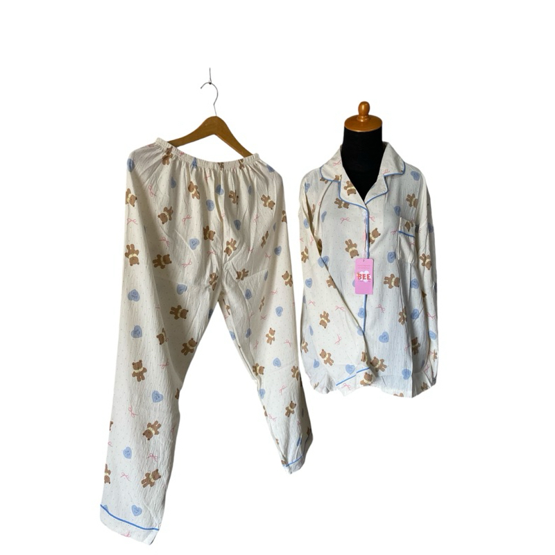PIYAMA WANITA - Piyama BKK Piyama Bangkok Piyama Jumbo Baju tidur Jumbo Baju tidur panjang Baju Tidu