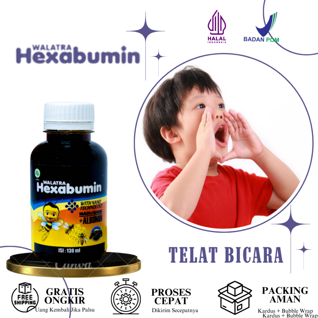 Hexabumin - Nutrisi Otak Anak Untuk Lancar Bicara, Vitamin Anak Terlambat Bicara Speech Delay