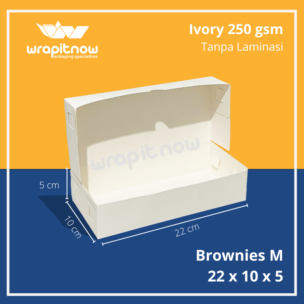 

Dus Ivory 22x10x5 Laminasi Polos /dus brownies dus Putih bolen bakery cake pastry roti cantik