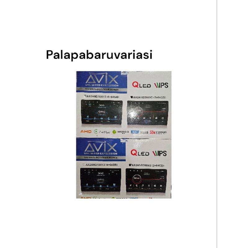 Headunit 2din double din Android 9 INCH AVIX AX2AND2669G 2/64 GB RAM 2GB ORIGINAL BERGARANSI