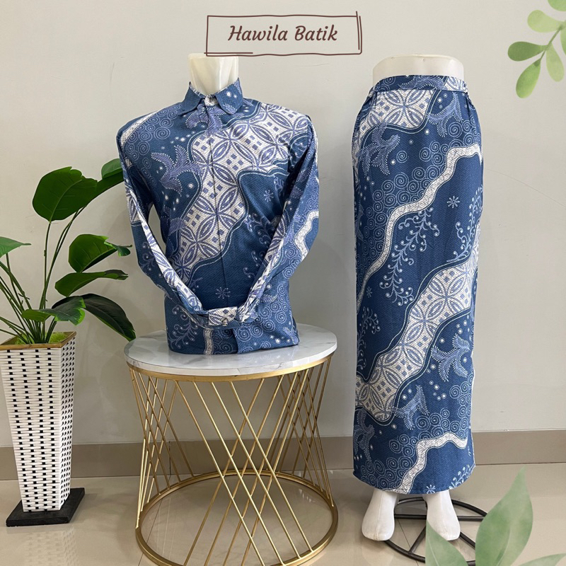 Couple Kemeja Batik dan Rok Span