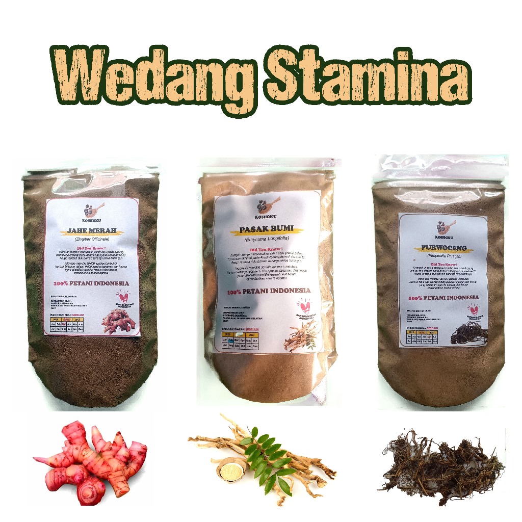 

Wedang Stamina Pria. Purwoceng , Pasak Bumi dan Jahe Merah