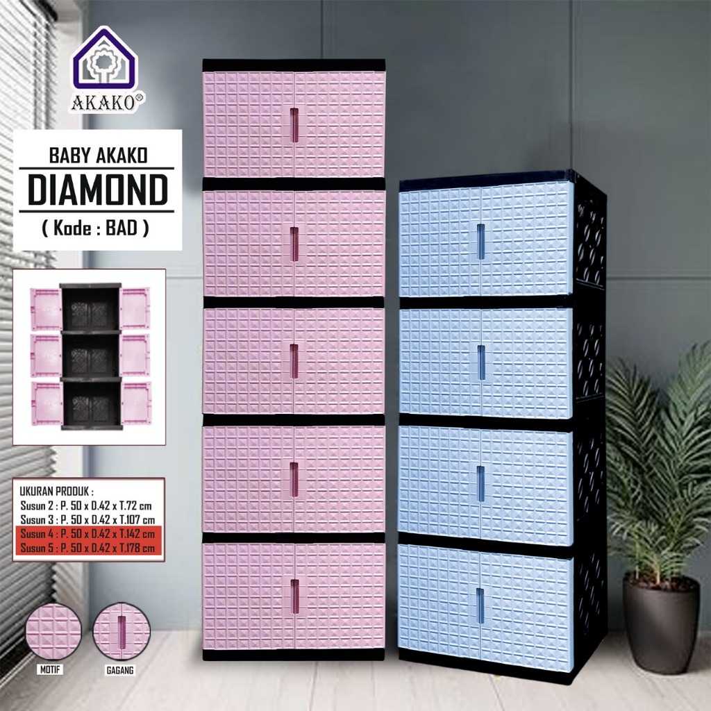 Lemari Jumbo Baby 2 Pintu Plastik Modern & Stylish