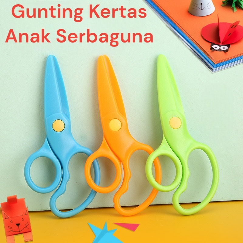 

KHOUSE - ATK027 GUNTING KERTAS ANAK SAFETY / GUNTING PLASTIK GUNTING BELAJAR ANAK SAFETY / GUNTING KERTAS / GUNTING ANAK / GUNTING PLASTIK