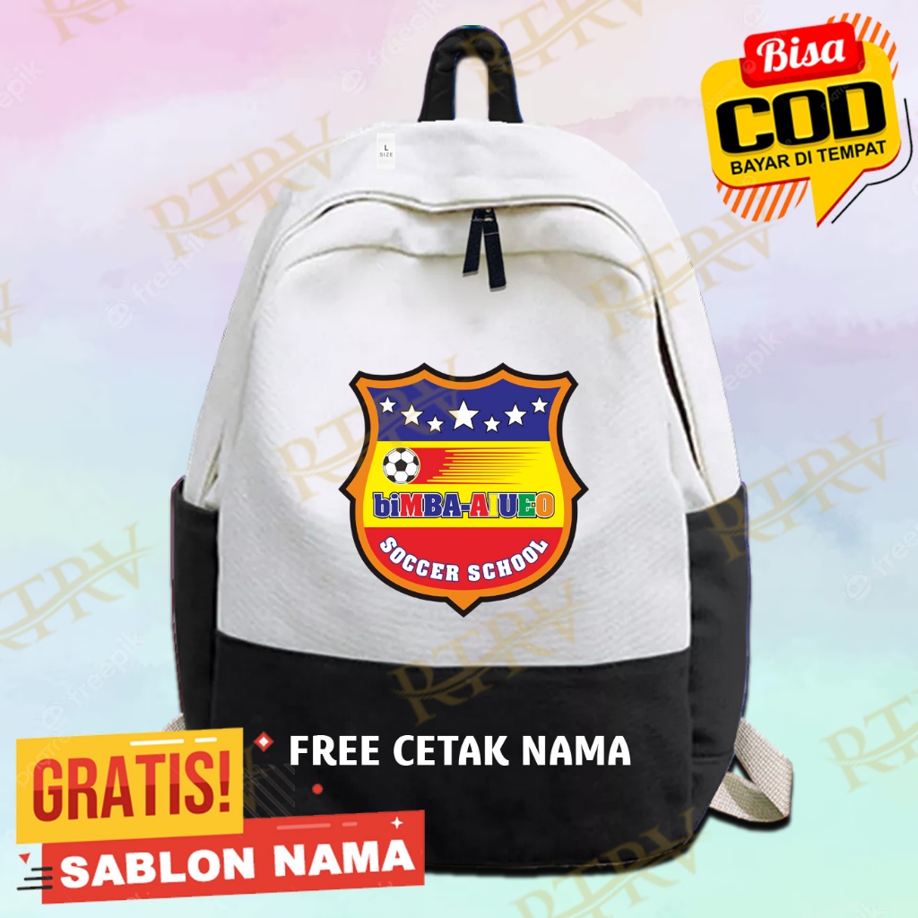 TAS RANSEL TAS SEKOLAH ANAK BIMBA AIUEO SOCCER SCHOOL
