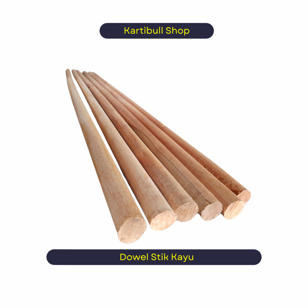Dowel Kayu Bentuk Stik Bulat // Stick Wood // Dowel Kayu Bulat diameter 2cm/ 20mm panjang 100 cm
