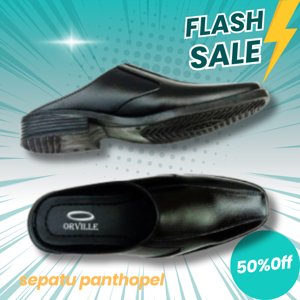 SANDAL SEPATU BUSTONG PRIA/SANDAL SEPATU TUTONG PRIA SLOP FORMAL