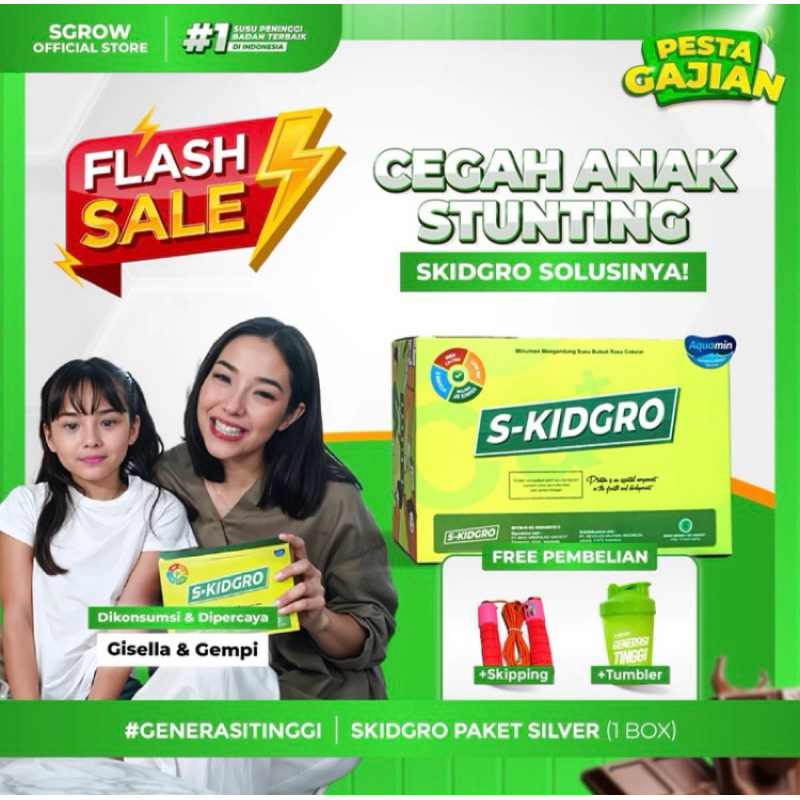 

SKIDGRO SUPLEMEN PENINGGI BADAN ISI 16pcs/SUSUSKIDGRO/MASIH BARU HANYA DIPAKAI UNTUK ENDORSE