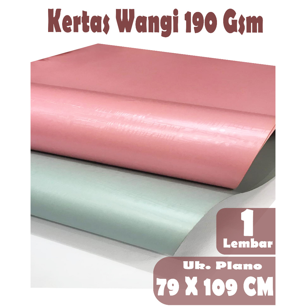 

KERTAS WANGI 190 GSM UKURAN PLANO ( 79 X 109 CM ) WARNA PINK , BIRU , 1 LEMBAR