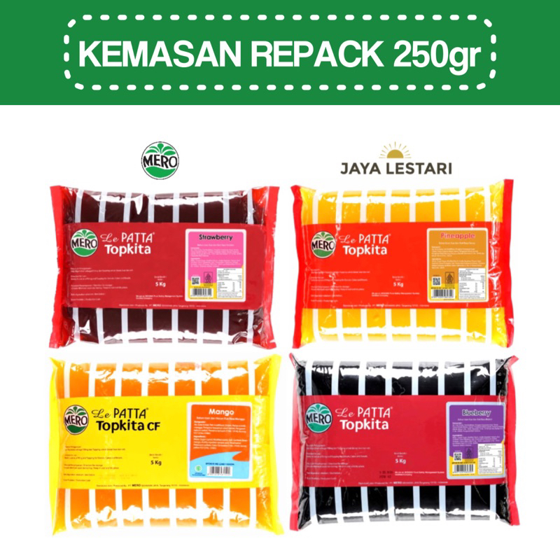 

Selai Le Patta Topkita Filling (Repack 250g) (5 Varian Rasa)