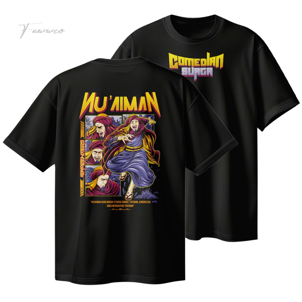 FAWWCO Nuaiman Lucu Drawing - Kaos Dakwah Premium 24S