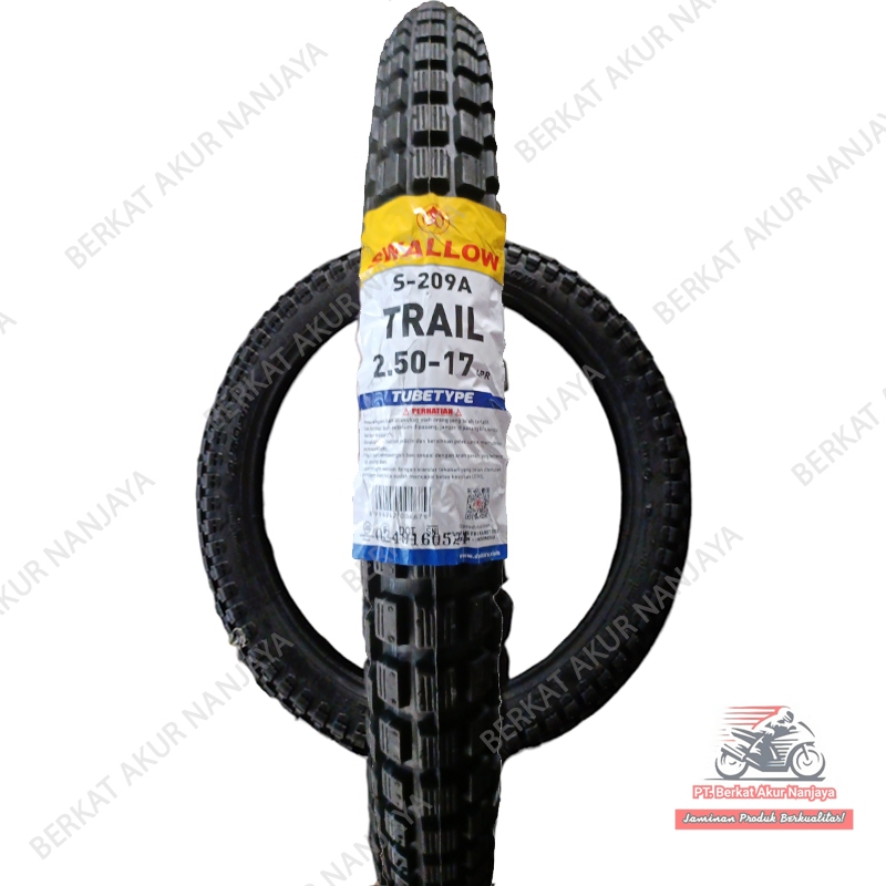 BAN MOTOR SWALLOW TRAIL S-209A 250-17 Ban Tahu 2.50 Ring 17 Ban Trail tubetype