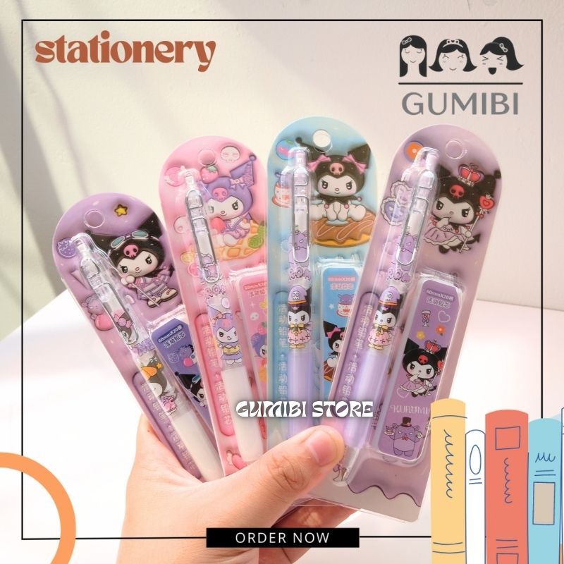 

PENSIL CETEK KUROMI FREE REFILL PENSIL MEKANIK KUROMI SET GRATIS ISI PENSIL KUROMI SERIES TERMURAH