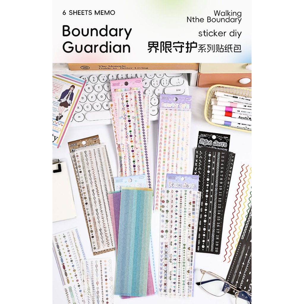 

Stiker Line Stiker Garis Stiker Stripe Stiker Washitape Dekorasi Stiker DIY Case Hp Colourful Stiker