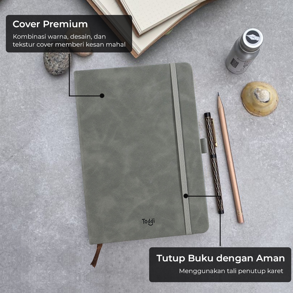 

Toddi Buku Jurnal Hardcover Notebook Diary 200 Halaman Grid A5