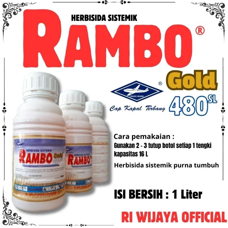 HERBISIDA SISTEMIK/RAMBO GOLD 480 SL/HERBISIDA PURNA TUMBUH