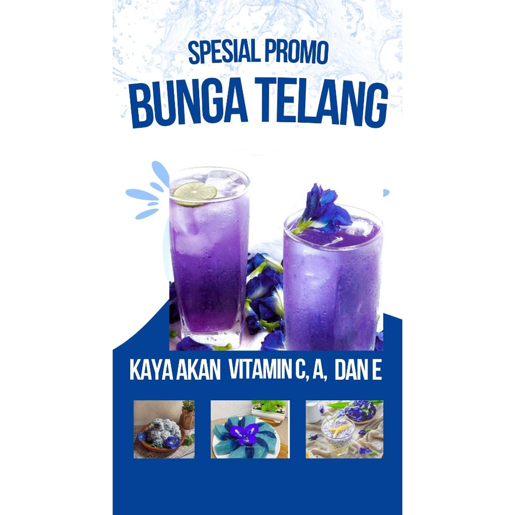 

bunga telang kering premium