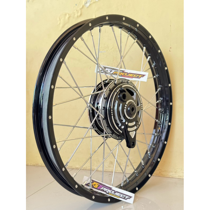 VELG SET BELAKANG RING 18 AG STYLE TROMOL HITAM COAK VELG MILING TITTIK FIZ R JUPITER VEGA SATRIA FU
