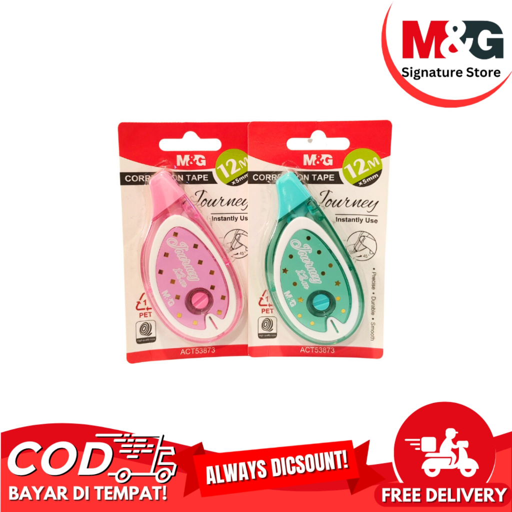 

Tip Ex Kertas Correction Tape M&G 12m x 5mm M&G Journey Instanly Use #ACT53873