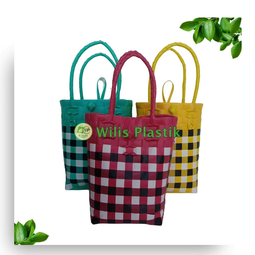 

PAKET 5 dan 10 Pcs Tas Anyaman Cantik Tinggi Gagang Panjang Ada Kancing untuk Hampers Souvenir