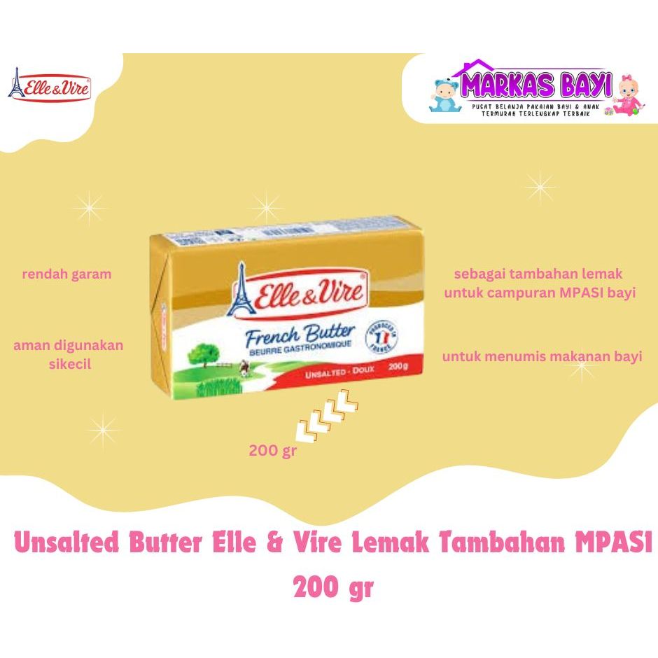 

Butter Elle& Vire untuk MPASI 200 gr