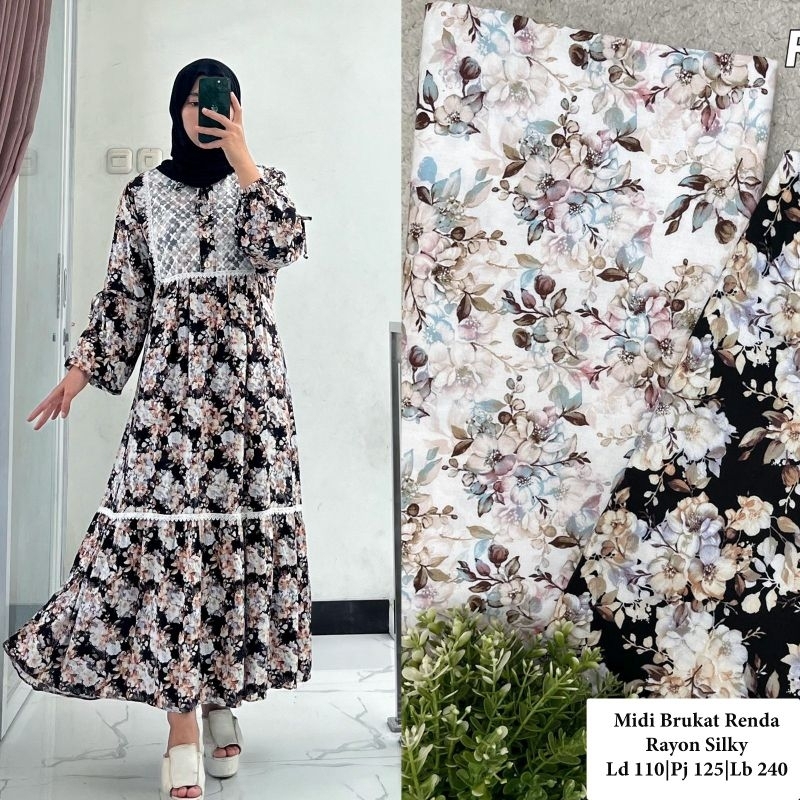 dress katun burkat/dress pesta/gamis simpel burkat/gamis kekinian/dress dewasa#racun shopee