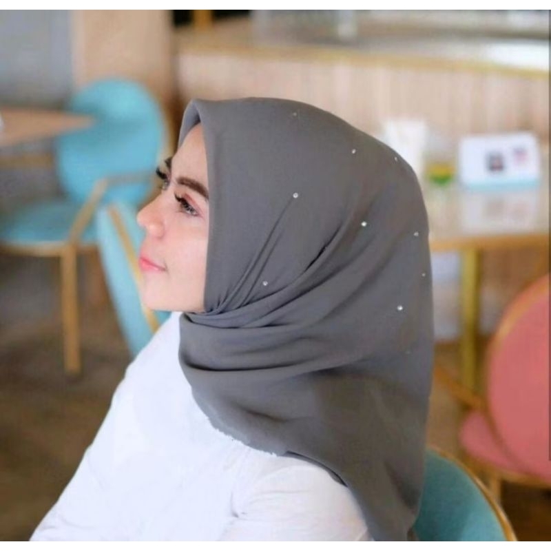 jilbab segiempat paris swarovski tabur hijab paris tabur payet