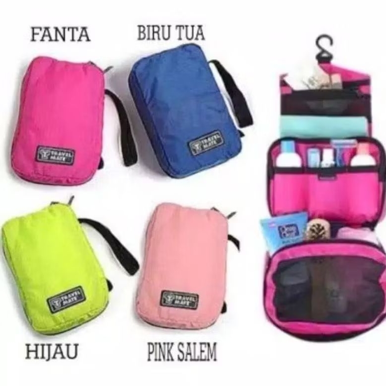 tas pouch dompet peralatan mandi traveling gantung