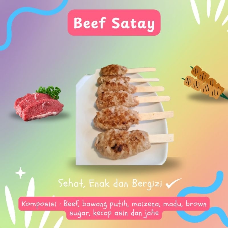 

PippoFoods - Wagyu Beef Satay - Siap saji, mpasi, Kidsmeal, non msg, bekal lauk, bekal anak