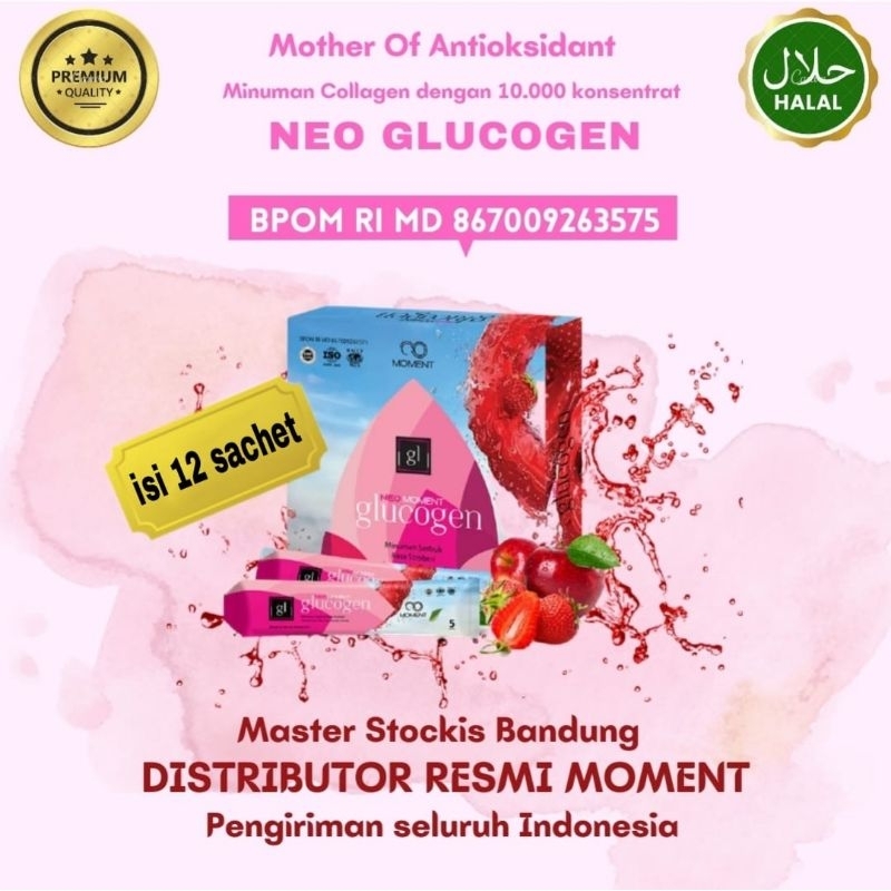 0(DIJAMIN ORI) TERLARIS ASLI NEO GLUCOGEN MOMENT #Minuman Collagen Pemutih Badan#Anti Aging#Kerutan 
