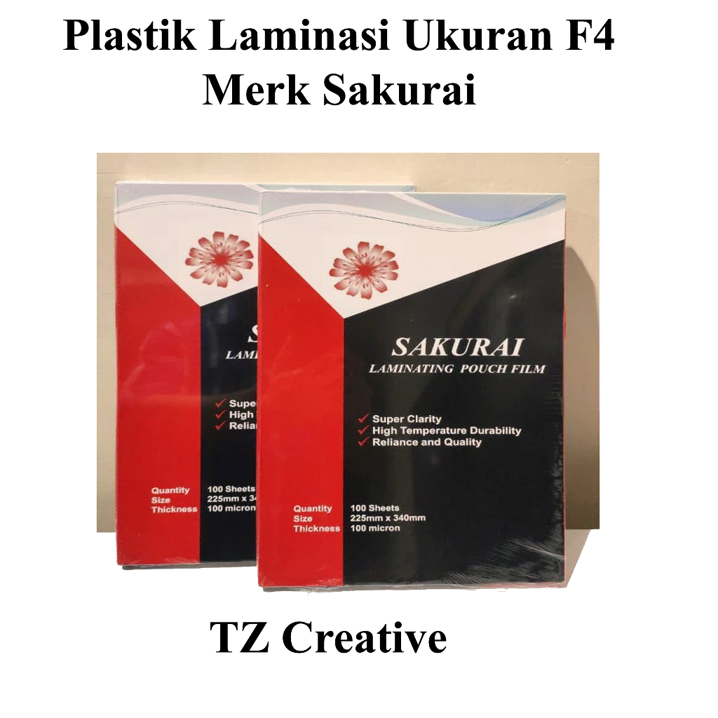 

(Ecer) PLASTIK LAMINATING UKURAN FOLIO MERK SAKURAI