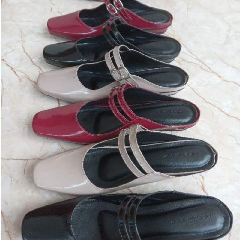 Amirano Sandal Mules Tali Sendal Hak 2cm Terbaru