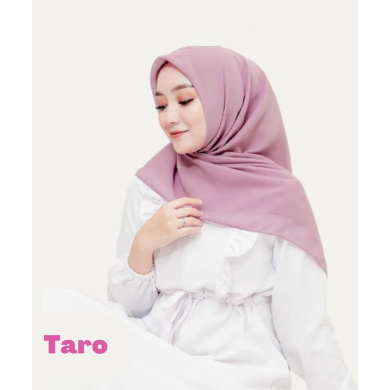 Bella Square Hijab Segi Empat Premium Warna Kumplit Premium Taro