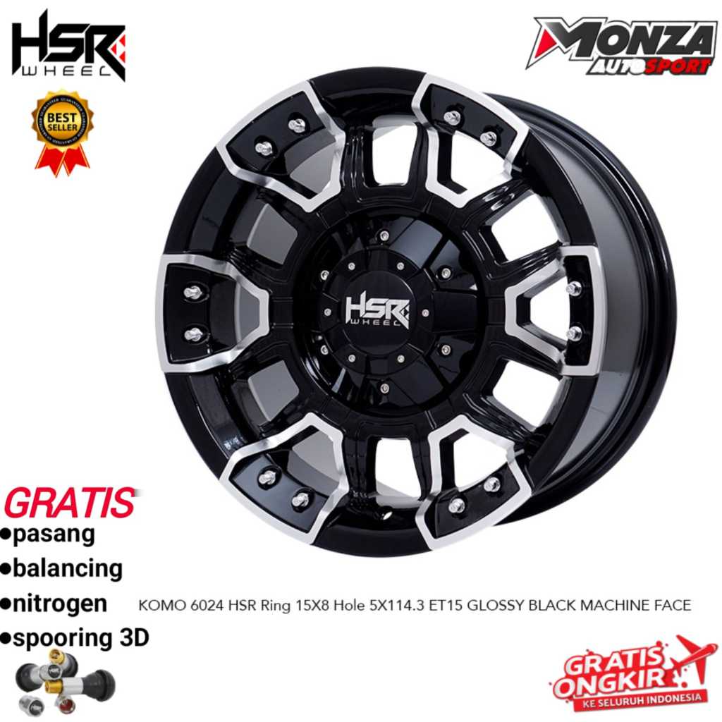Velg mobil type offroad r15 untuk ertiga,granmax,luxio,taruna,apv dan lain-lain hsr komo