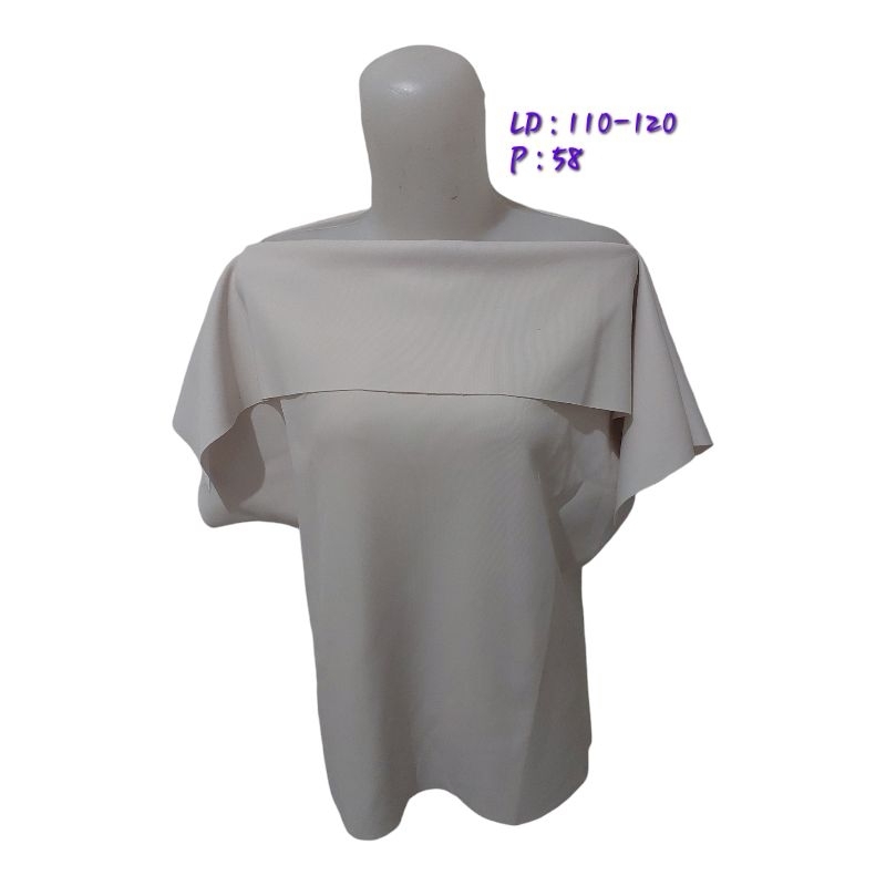 atasan wanita sabrina scuba putih