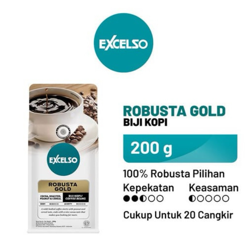 

Excelso Biji Kopi varian Robusta Gold Biji 200g