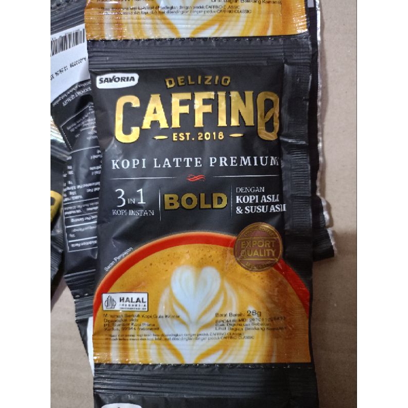 

Caffino Bold kopi latte premium 3 in 1 1 renteng isi 10 pcs