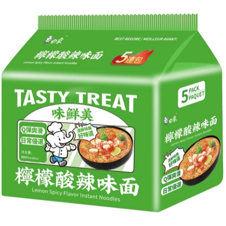 

白象柠檬酸辣味方便面/Tasty Treat series Lemon Spicy Flavo